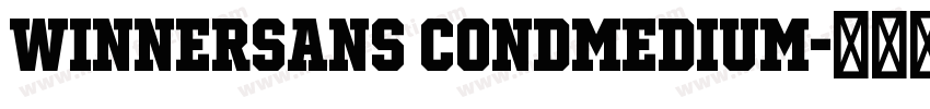 WinnerSans CondMedium字体转换